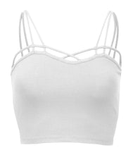 Load image into Gallery viewer, Women&#39;s Cross Spaghetti Strap Cami Bralette Tank Top