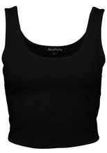 Load image into Gallery viewer, Basic Solid Sleeveless Scoop Neck Crop Tank Tops