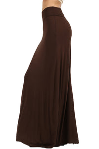 Premium  Fold Over High Waist  Long  Floor Length Maxi Skirt 