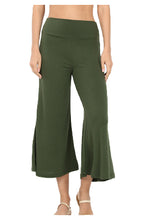 Load image into Gallery viewer, Premium High Elastic Waistband Wide Leg Gaucho Capri Pants