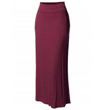 Load image into Gallery viewer, Premium  Fold Over High Waist  Long  Floor Length Maxi Skirt 