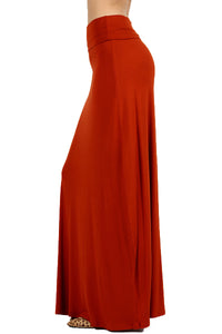 Premium  Fold Over High Waist  Long  Floor Length Maxi Skirt 