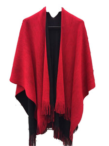 Women's Winter Knitted Cashmere Poncho Capes Shawl Sweater